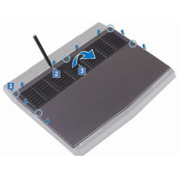 Замена базовой крышки Dell Alienware 13 R3